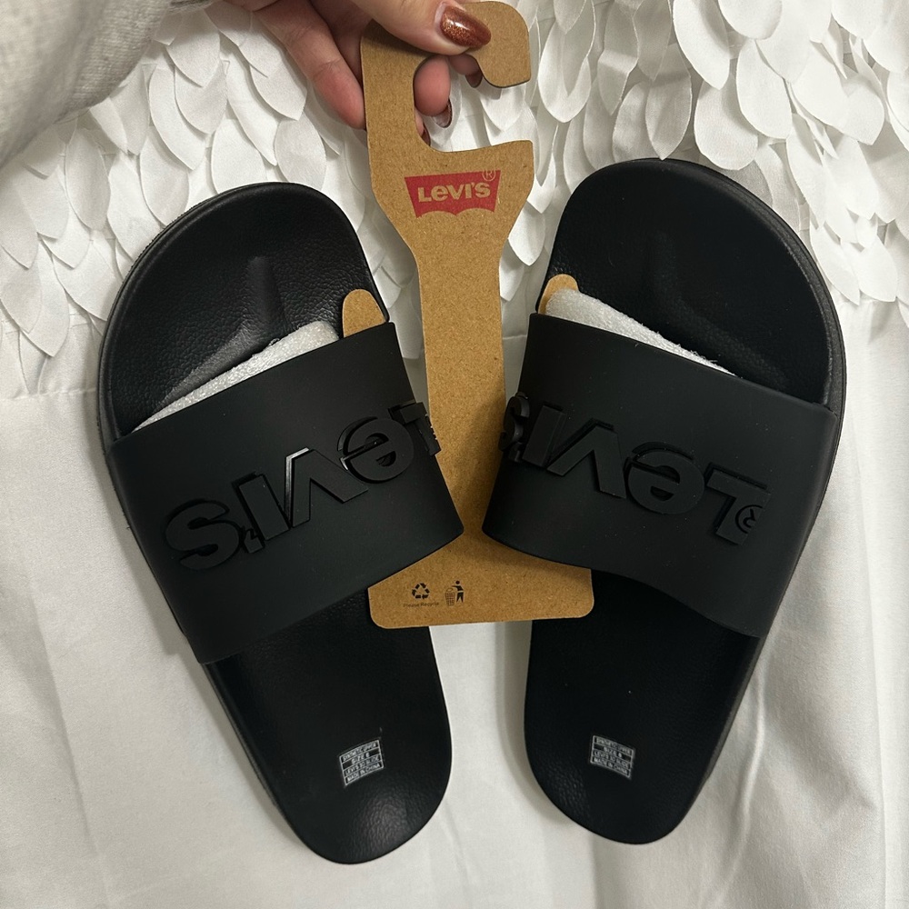 Levi's Black Casual Slides